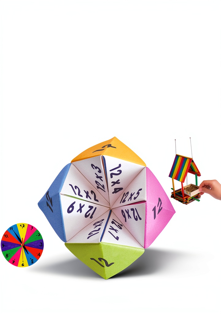 'DK Children Math Book open to an experiment page'