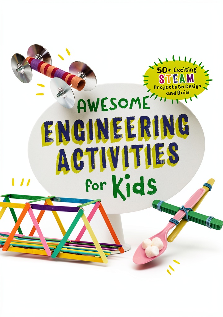 Child conducting a simple heavy‑machinery experiment from the STEAM book
