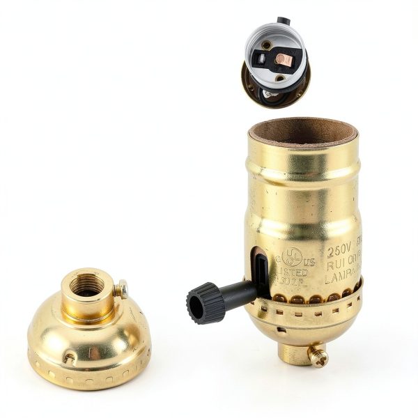 Lamp Socket Replacement MadYiboshi UL Listed E26 Gold 3 Way Switch Kit-1