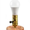 Lamp Socket Replacement MadYiboshi UL Listed E26 Gold 3 Way Switch Kit-4