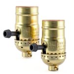 Lamp Socket Replacement MadYiboshi UL Listed E26 Gold 3 Way Switch Kit-0