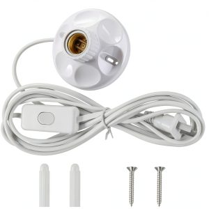 Light Bulb Base 10FT E26/E27 Socket with On/Off Switch by RKOZCSTA-0