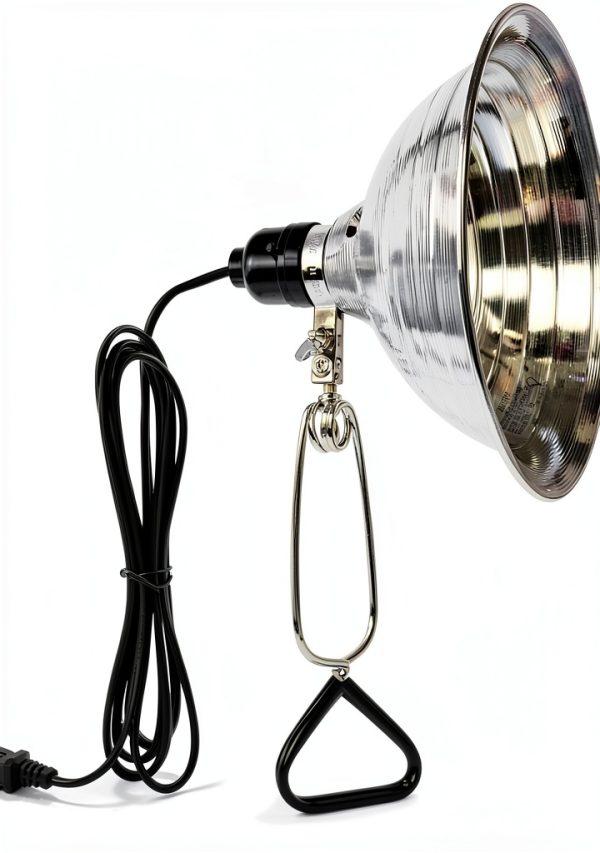 Clamp Lamp Light Simple Deluxe 8.5 inch Aluminum Reflector 6ft Cord-0