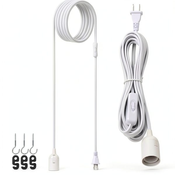 JACKYLED 15ft Extension Hanging Lantern Cord Cable UL 360W with-0