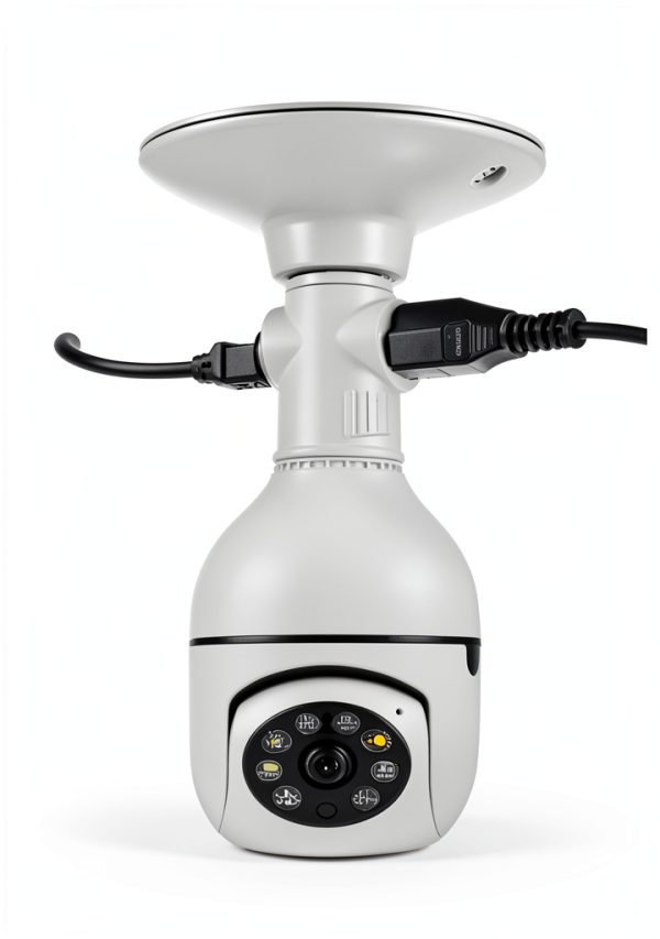 Light Socket Adapter SerBion 3 Prong Splitter White-5