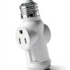 Light Socket Adapter SerBion 3 Prong Splitter White-8