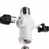 Light Socket Adapter SerBion 3 Prong Splitter White-4
