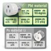 3 Prong Light Socket to Plug Adapter UIOUIOP US 2 Pack White PBT-4
