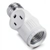 Light Socket Adapter SerBion 3 Prong Splitter White-3