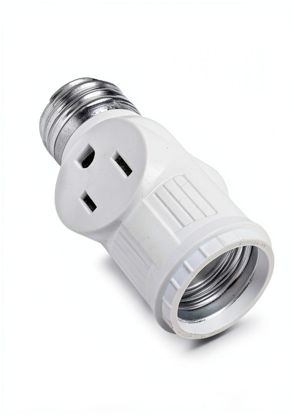 Light Socket Adapter SerBion 3 Prong Splitter White-3