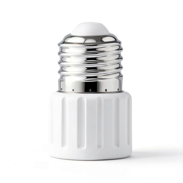 3 Prong Light Socket to Plug Adapter UIOUIOP US 2 Pack White PBT-3